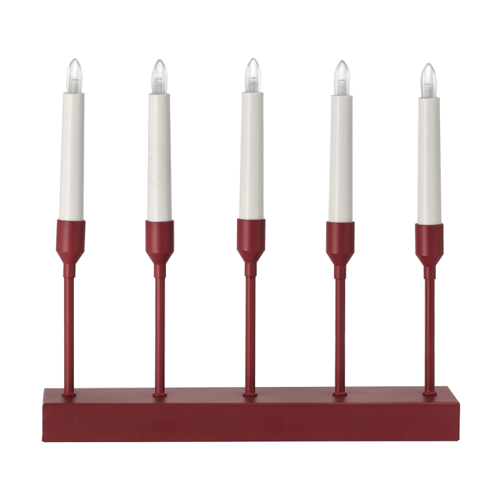 Kindle portabel adventslysestake 30 cm - Mørkerød - Scandi Living