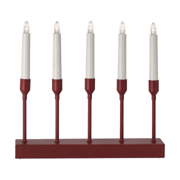 Kindle portabel adventslysestake 30 cm - Mørkerød - Scandi Living