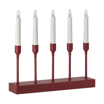 Kindle portabel adventslysestake 30 cm - Mørkerød - Scandi Living