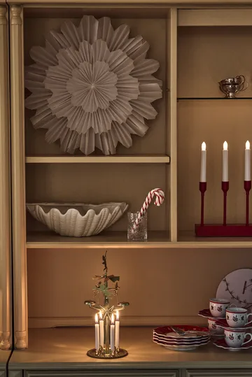 Kindle portabel adventslysestake 30 cm - Mørkerød - Scandi Living