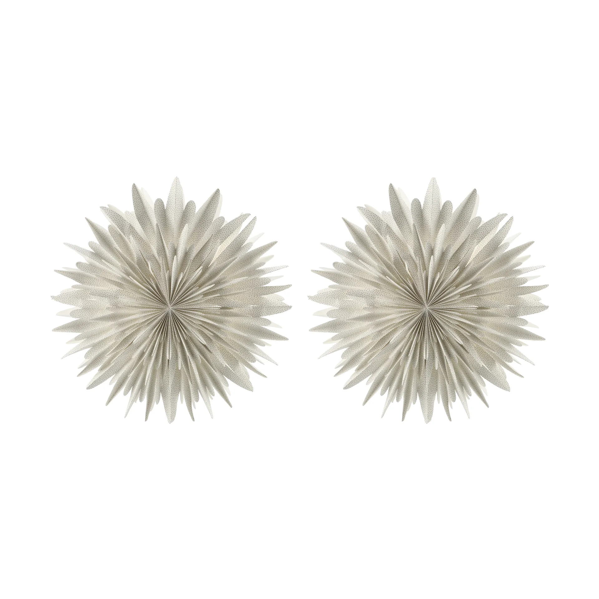 Luna adventsstjerne Ø80 cm 2-pakning - Hvit med prikker Scandi Living