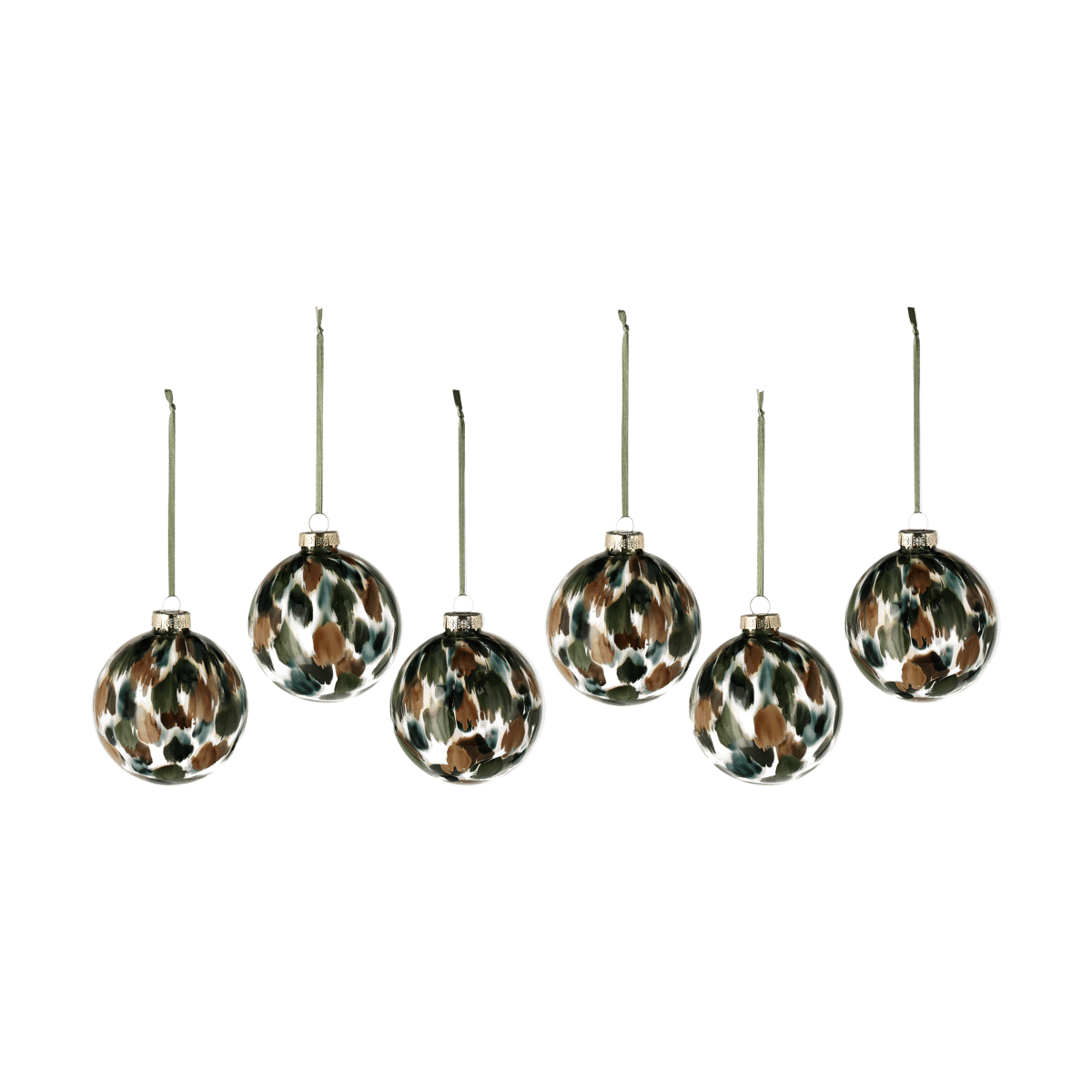 Scandi Living Overcast julekule Ø8 cm 6-pack Grønn