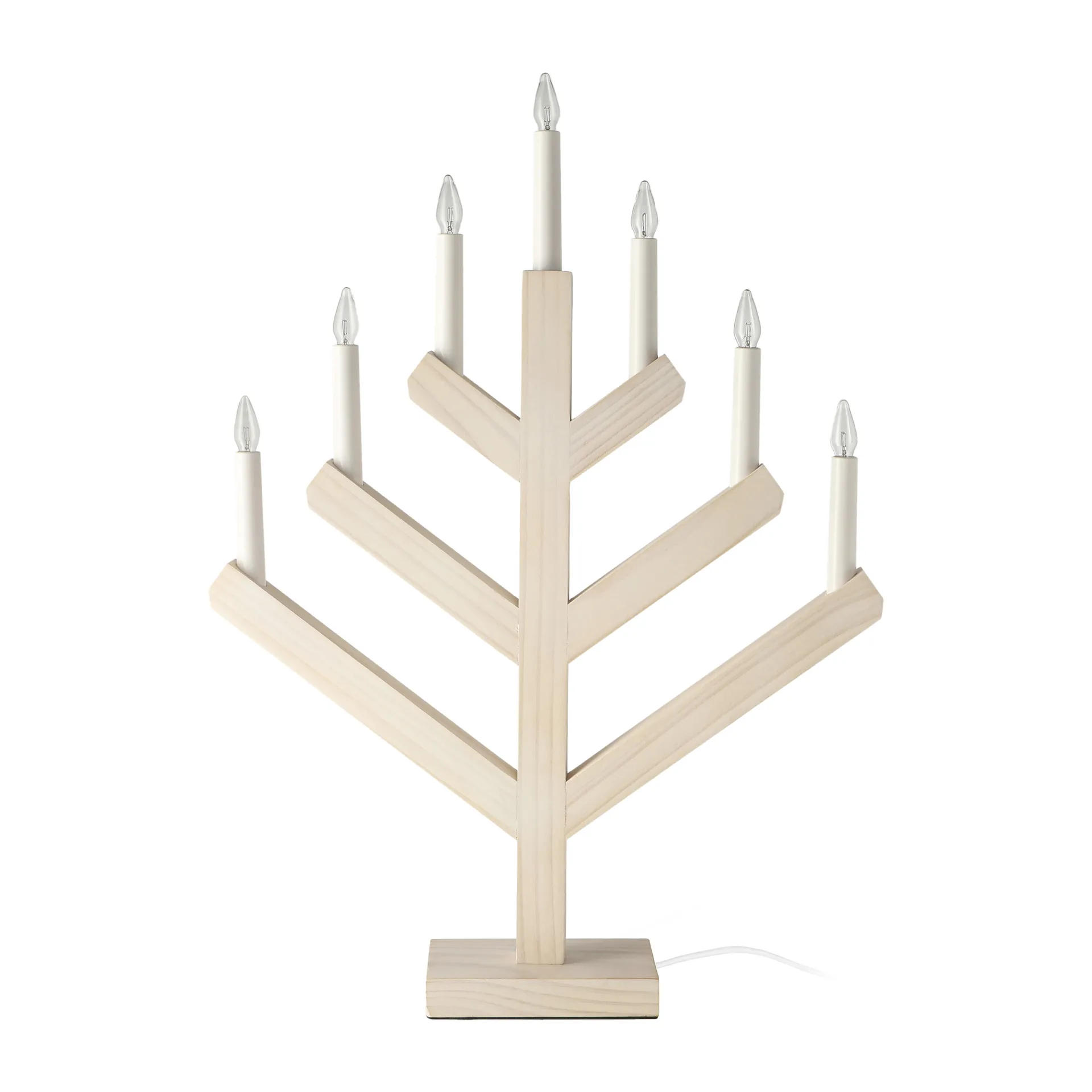 Pine adventslysestake 62 cm, Hvitlasert Scandi Living