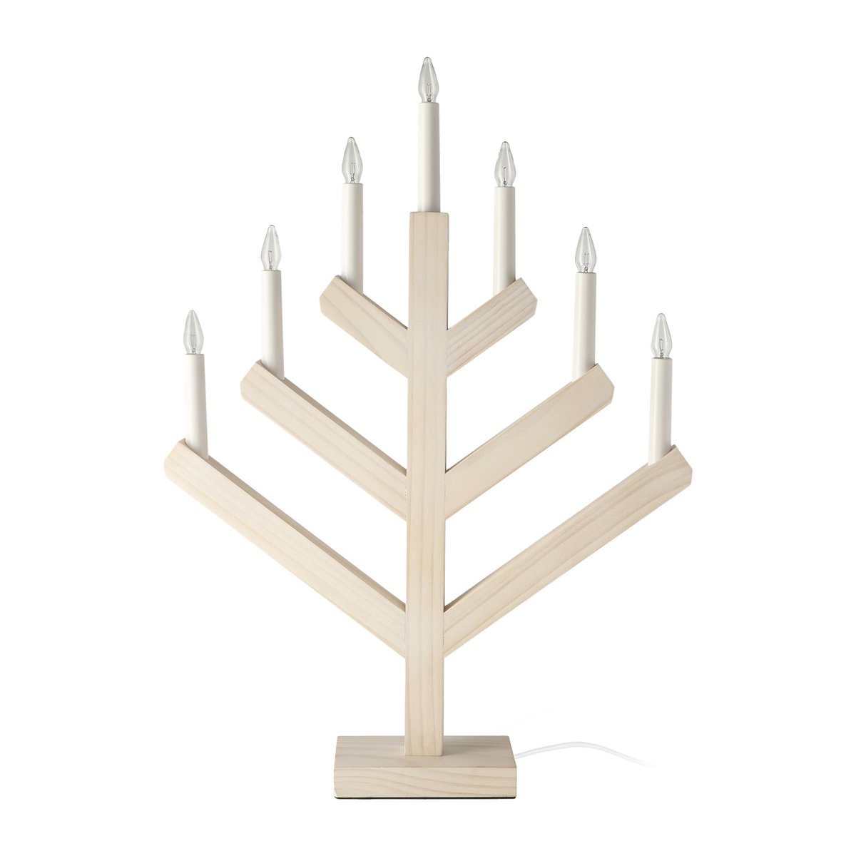Scandi Living Pine adventslysestake 62 cm Hvitlasert