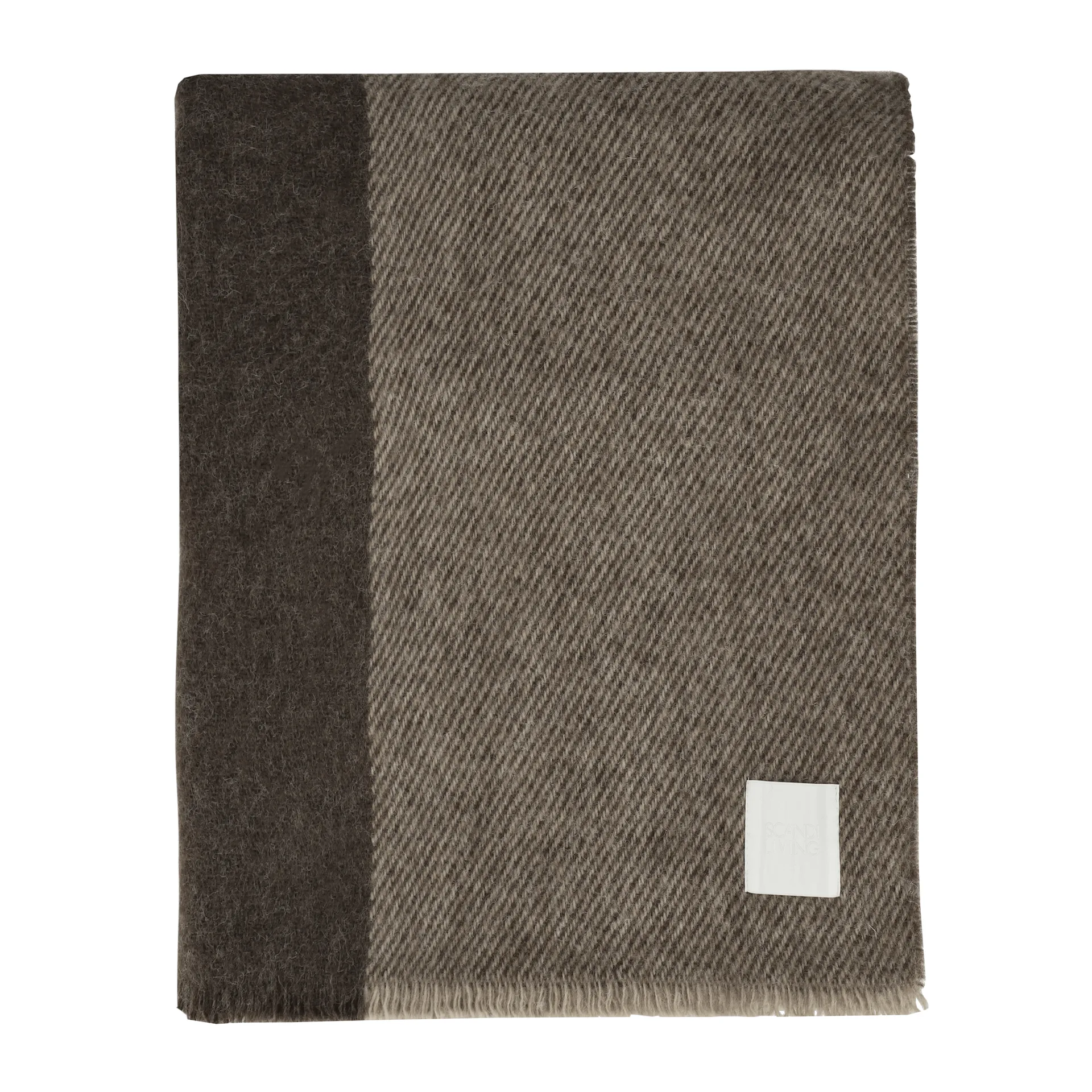 Row stripete ullpledd, Brun, 120x185 cm Scandi Living