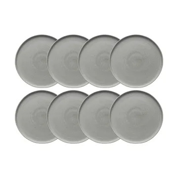 Sandsbro middagstallerken lysegrå, Ø26 cm, 8-pk - Scandi Living