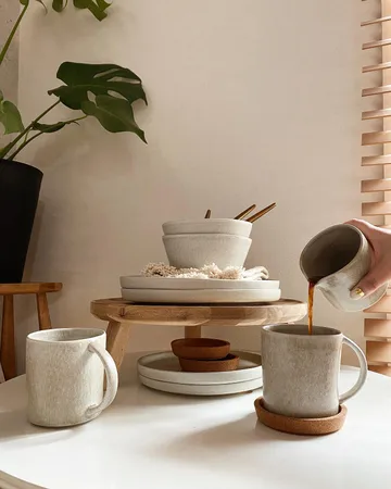 Sandsbro pastatallerken lysegrå, Ø23 cm, 6-pk - Scandi Living