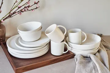 Sandsbro pastatallerken offwhite, Ø23 cm, 6-pk - Scandi Living