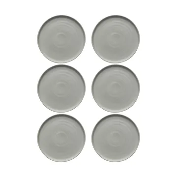 Sandsbro tallerken lysegrå, Ø20 cm, 6-pk - Scandi Living