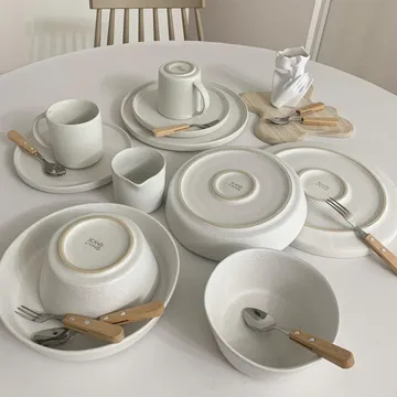 Sandsbro tallerken offwhite, Ø20 cm, 6-pk - Scandi Living