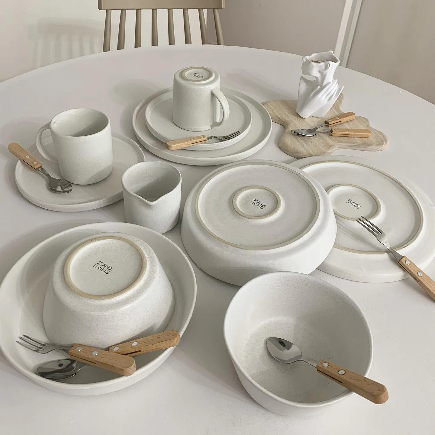 Sandsbro tallerken offwhite, Ø20 cm, 8-pk,  Scandi Living