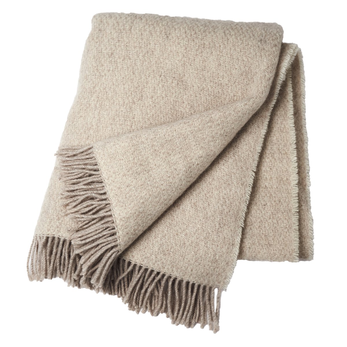 Scandi Living Sandstone ullpledd 130x180 cm Beige