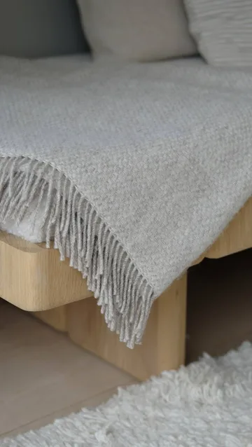 Sandstone ullpledd 130x180 cm - Beige - Scandi Living