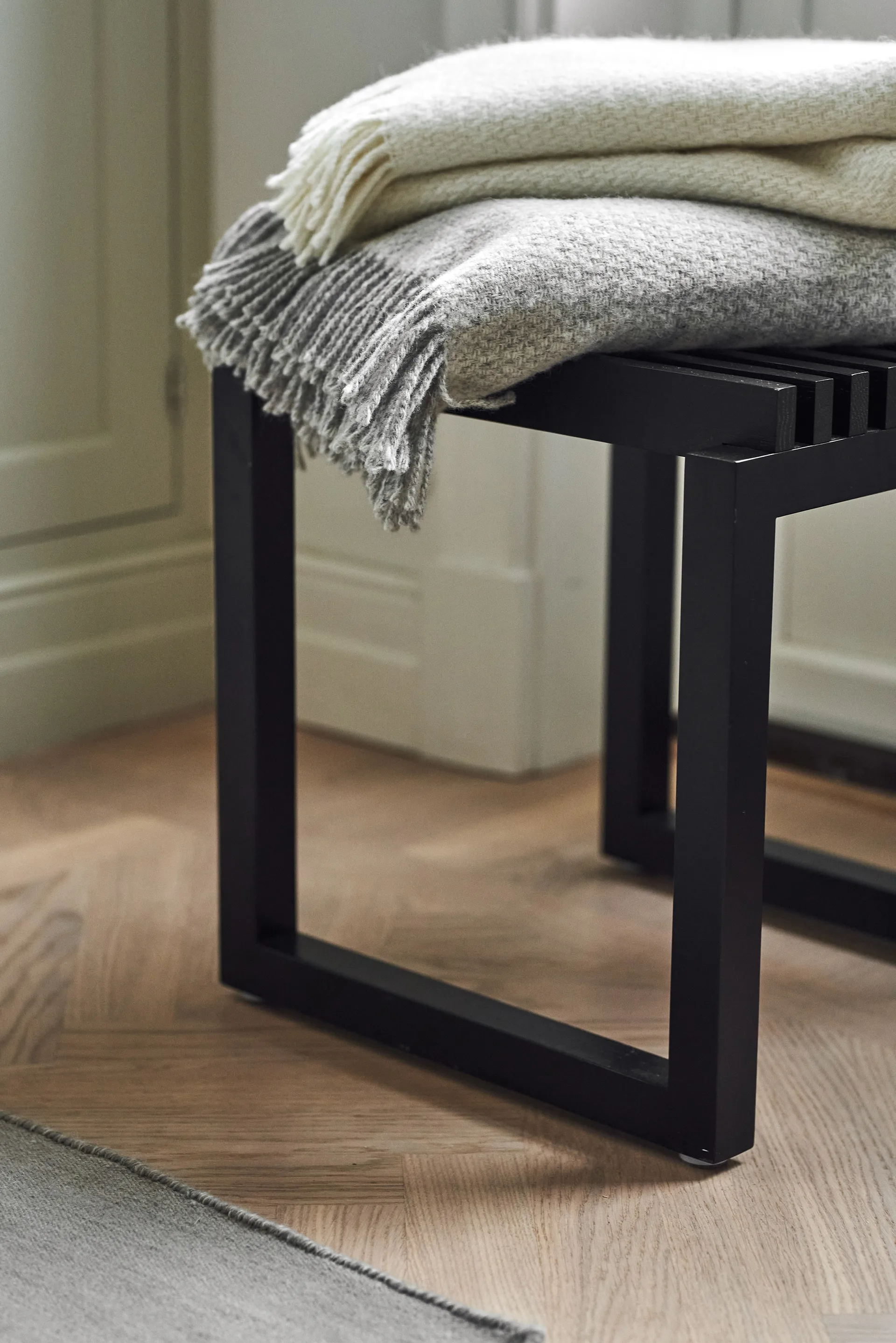 Sandstone ullpledd 130x180 cm, Lys grå Scandi Living