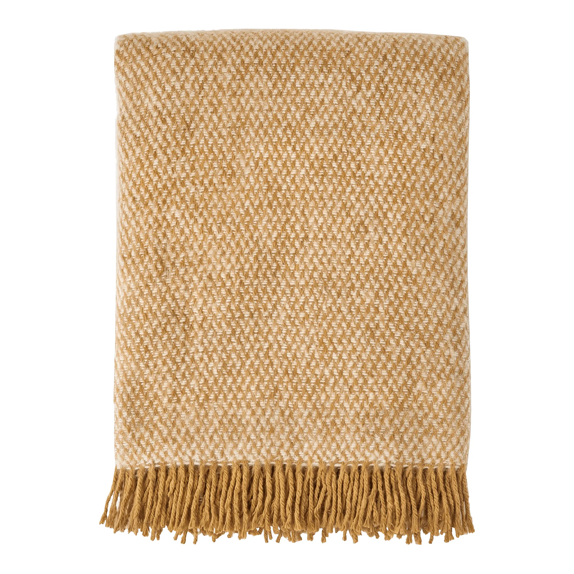 Sandstone ullpledd 130x180 cm, Mustard Scandi Living