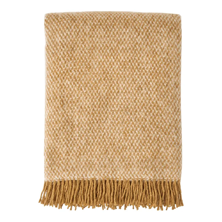 Sandstone ullpledd 130x180 cm - Mustard - Scandi Living