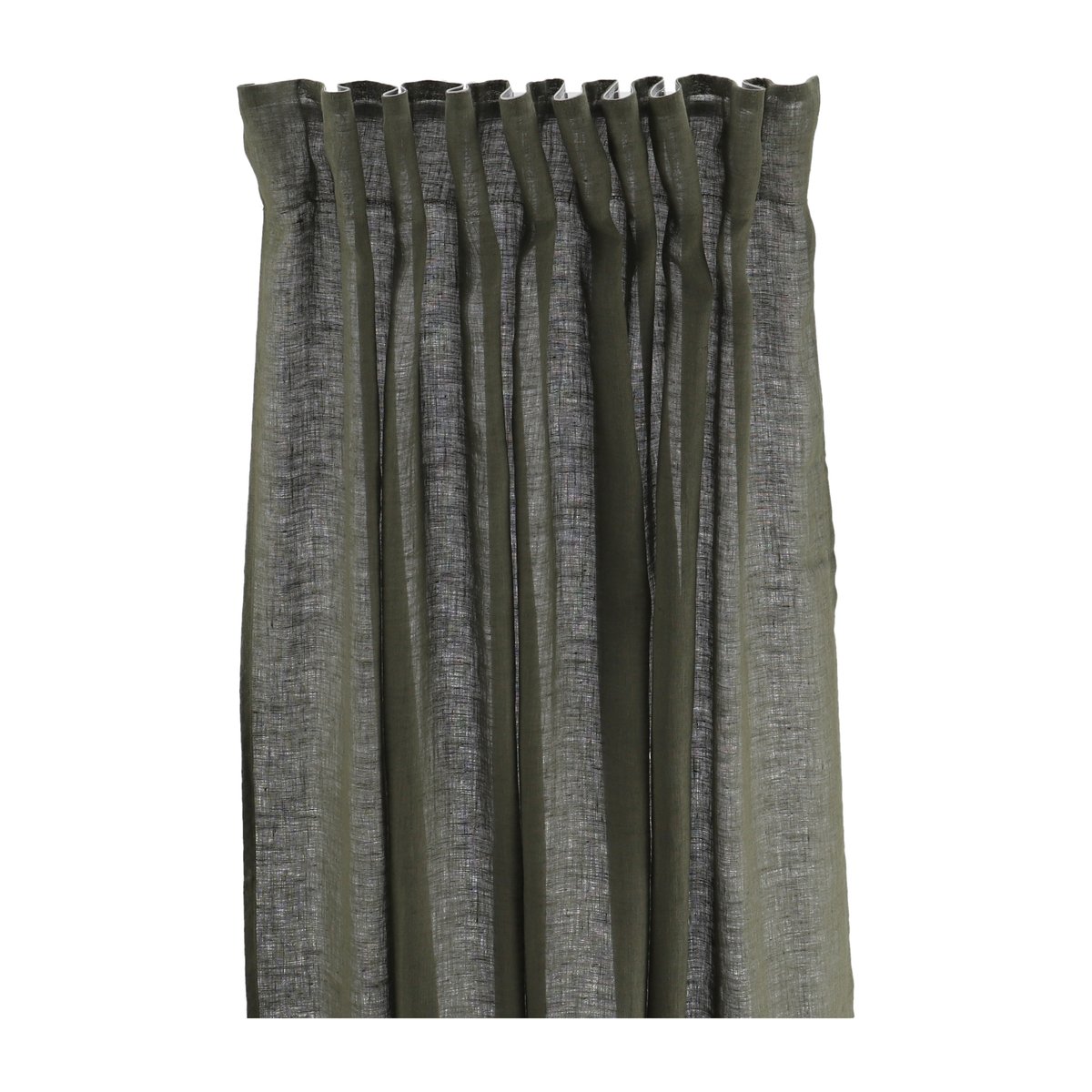 Scandi Living Serenity gardinlengde med multibånd 129 x 250 cm Forest green