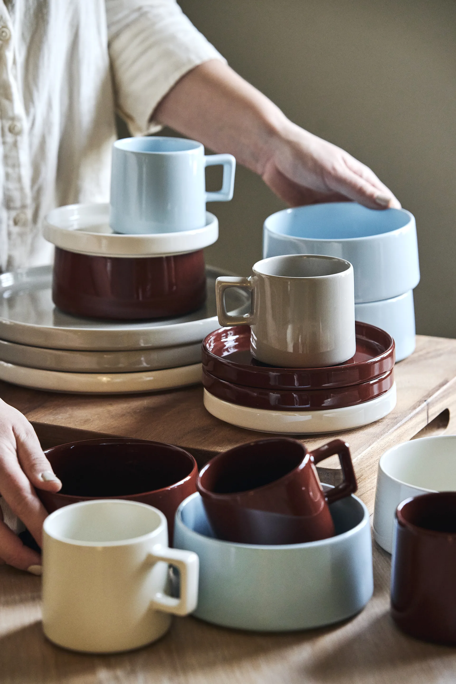 Taper asjett 14 cm, Rød Scandi Living