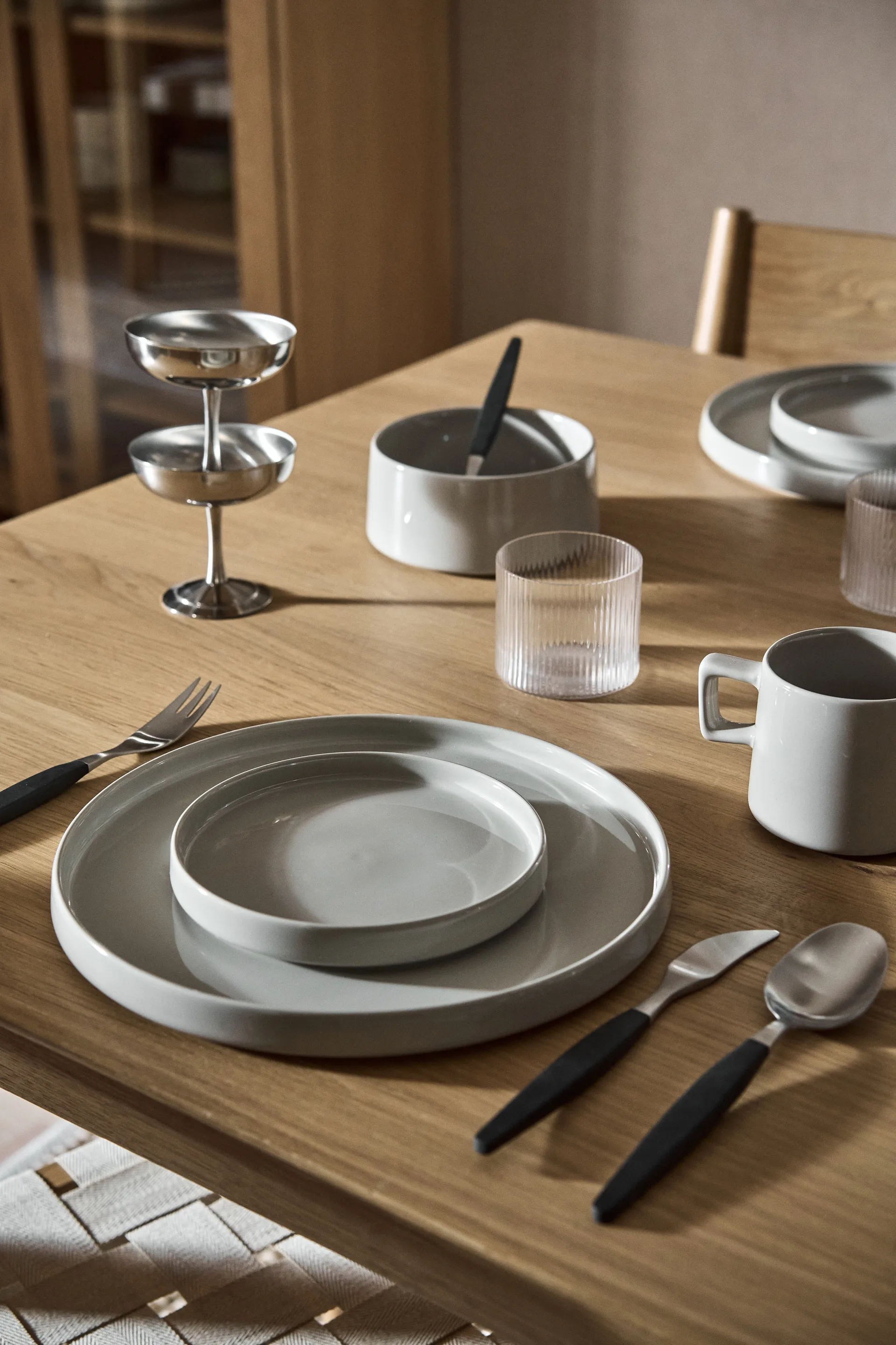 Taper skål Ø13,3 cm, Lys grå Scandi Living