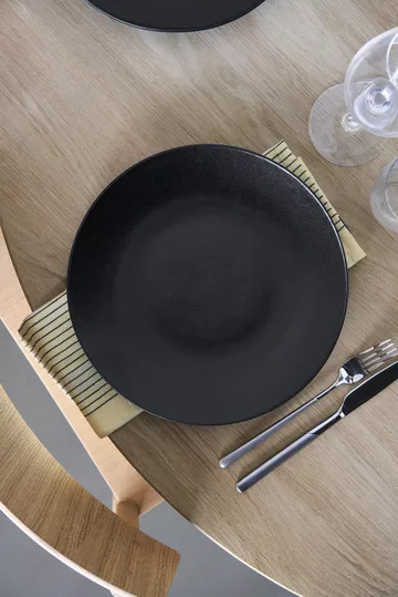 Terra middagstallerken - Svart steingods, Ø26,5 cm - Scandi Living