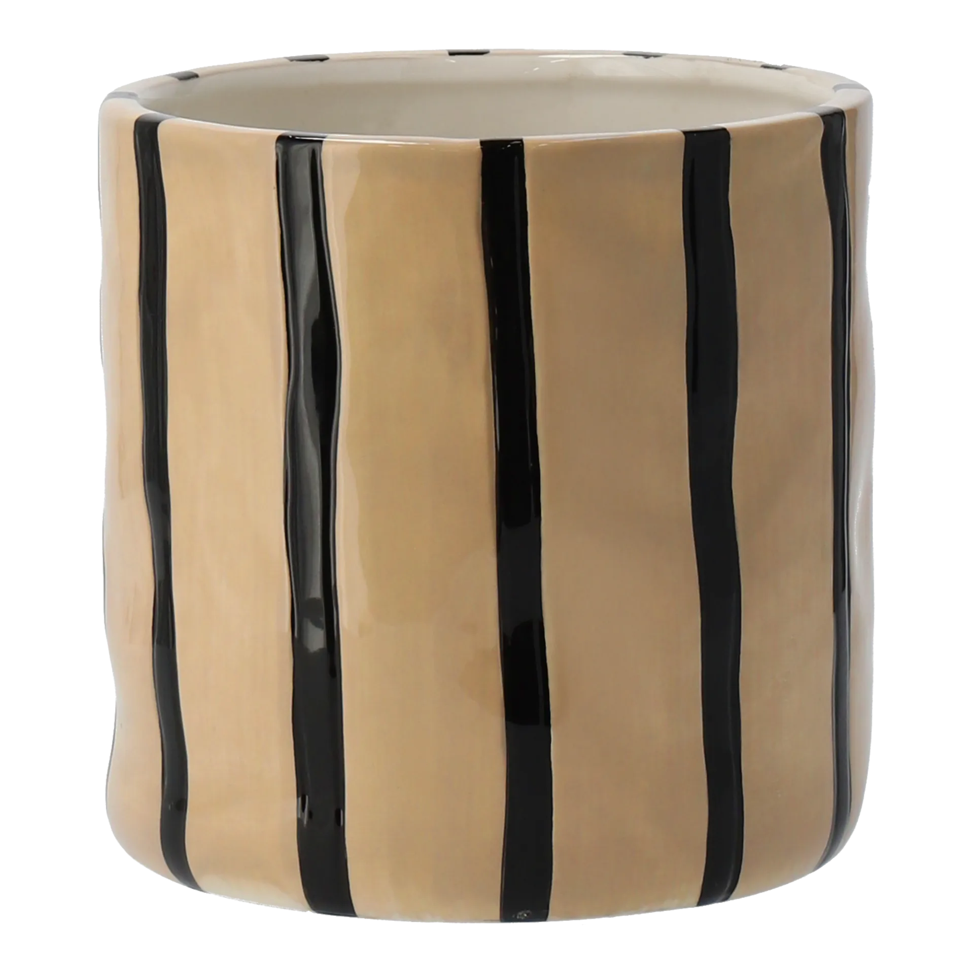 Thrive krukke Ø20 cm, Beige-svart Scandi Living