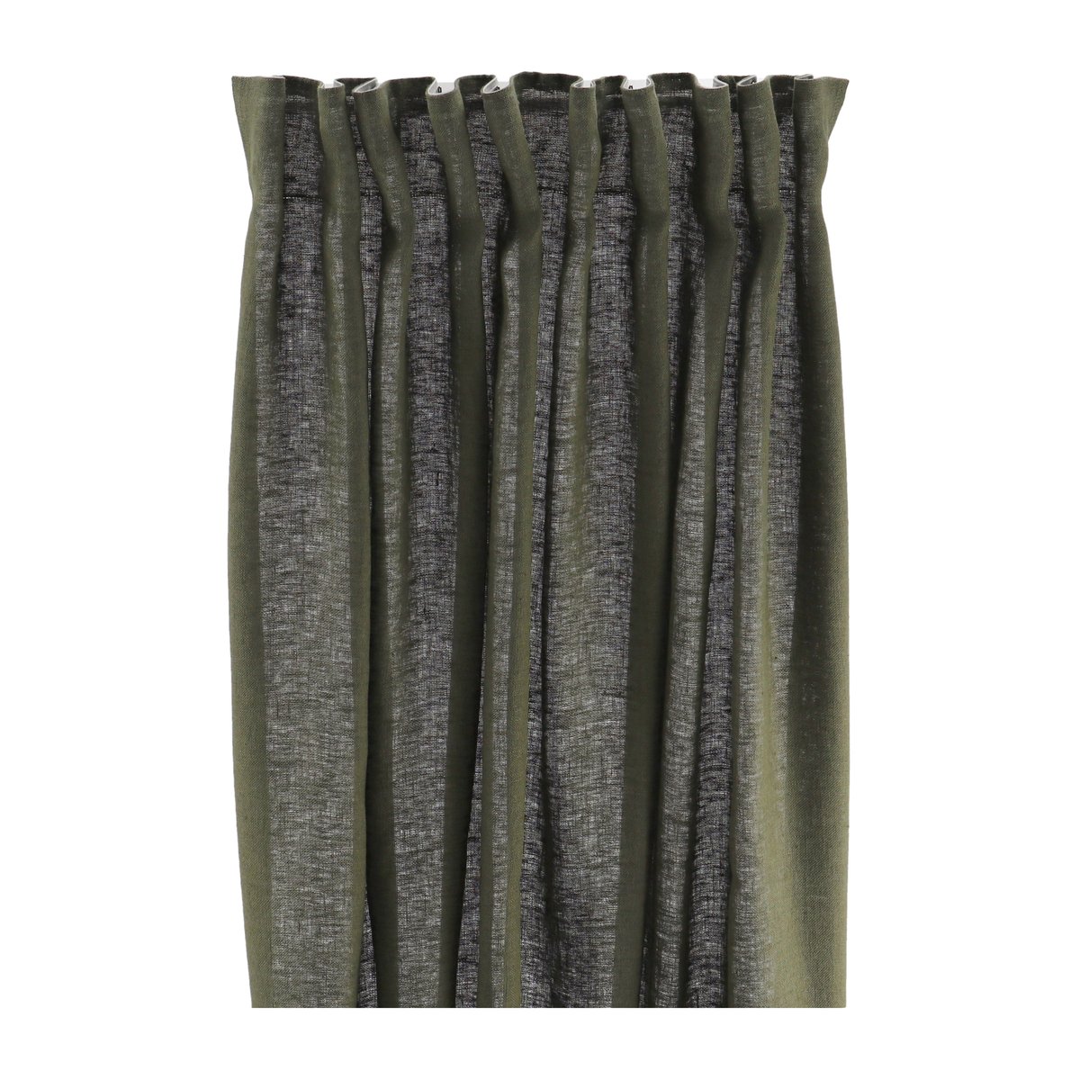 Scandi Living Tranquility gardinlengde med multibånd 139 x 250 cm Forest green