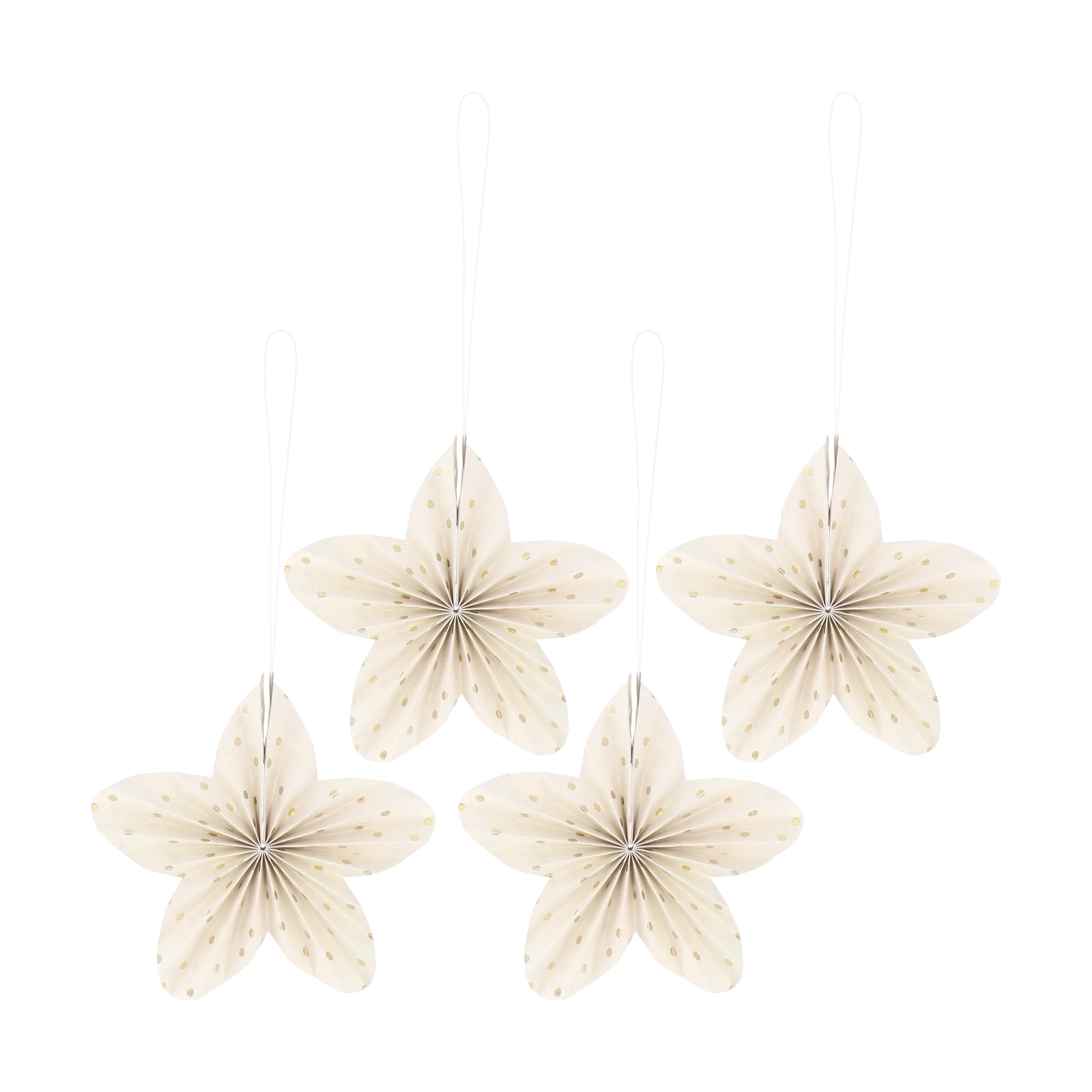 Twinkle juletrepynt 4-pk, Gull, prikkete Scandi Living