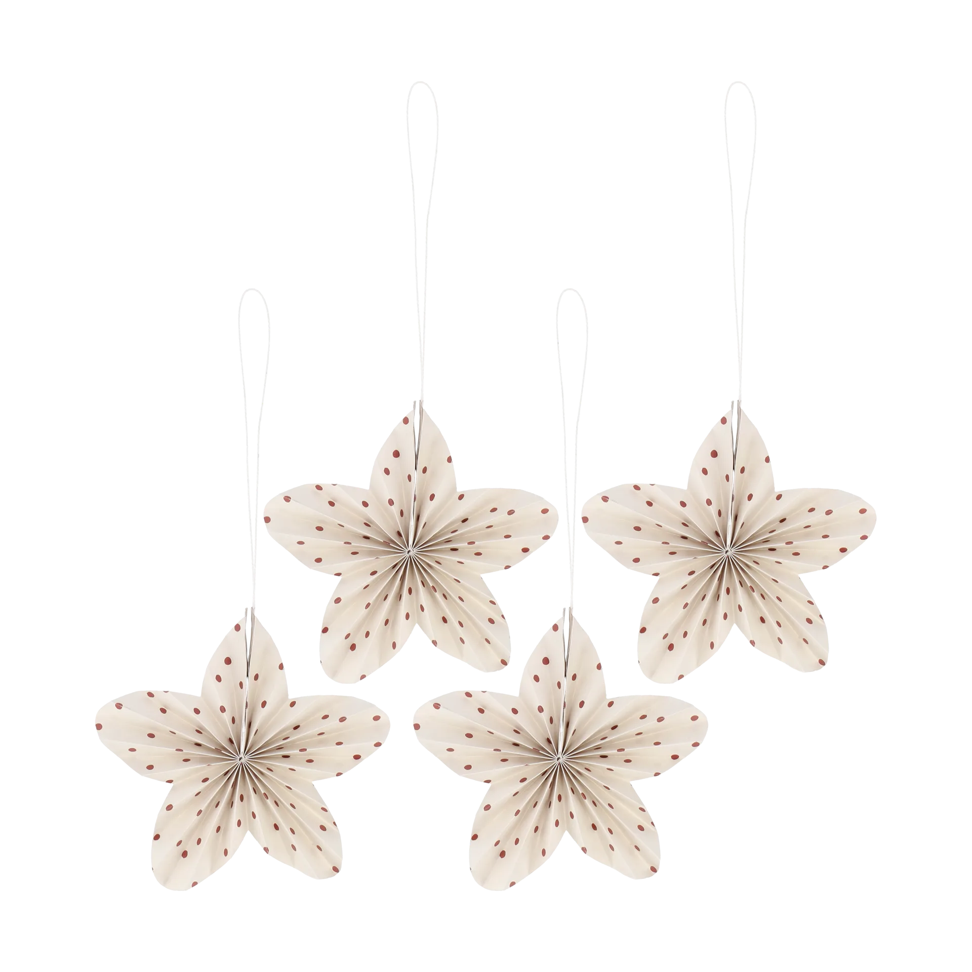 Twinkle juletrepynt 4-pk, Rød ,prikkete Scandi Living
