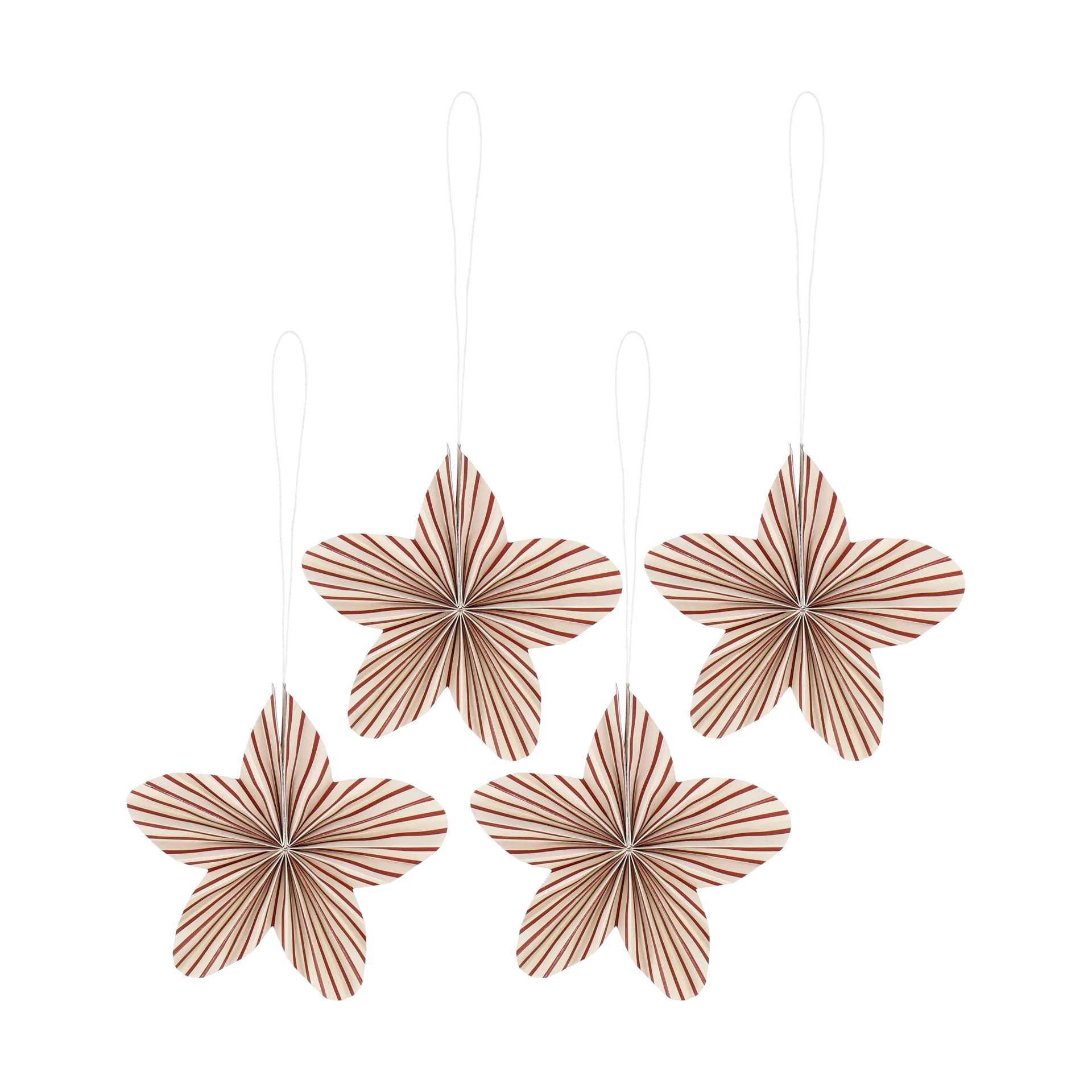 Twinkle juletrepynt 4-pk, Rød, stripete Scandi Living