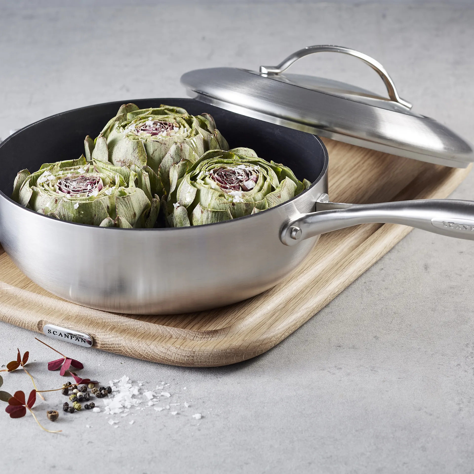 Scanpan CTX kasserolle dyp med lokk, Ø 26 cm Scanpan