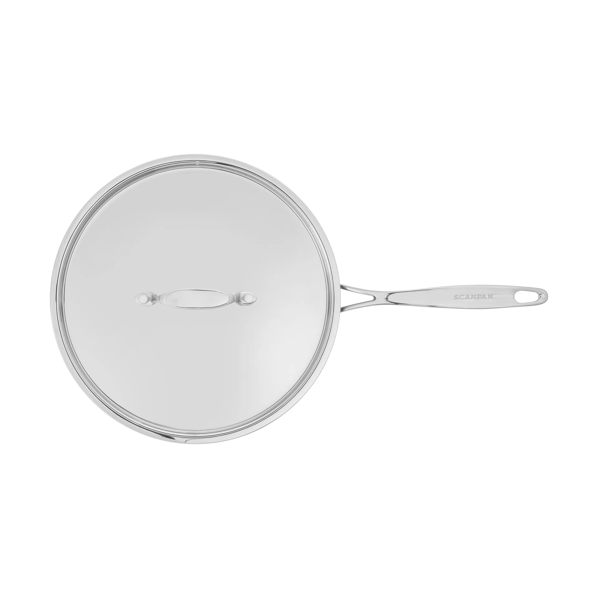 Scanpan Fusion 5 kasserolle med lokk, Rustfritt stål, uten håndtak, Ø26 cm Scanpan