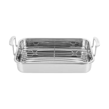 Scanpan STS stekebrett med rist - Rustfritt stål 42x26 cm - Scanpan