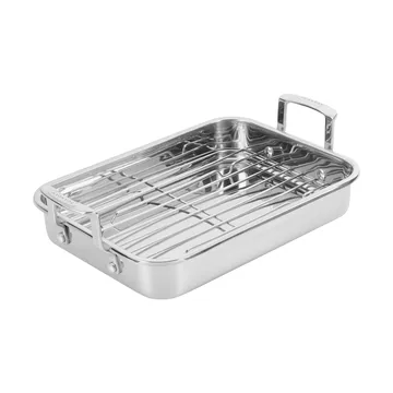 Scanpan STS stekebrett med rist - Rustfritt stål 42x26 cm - Scanpan