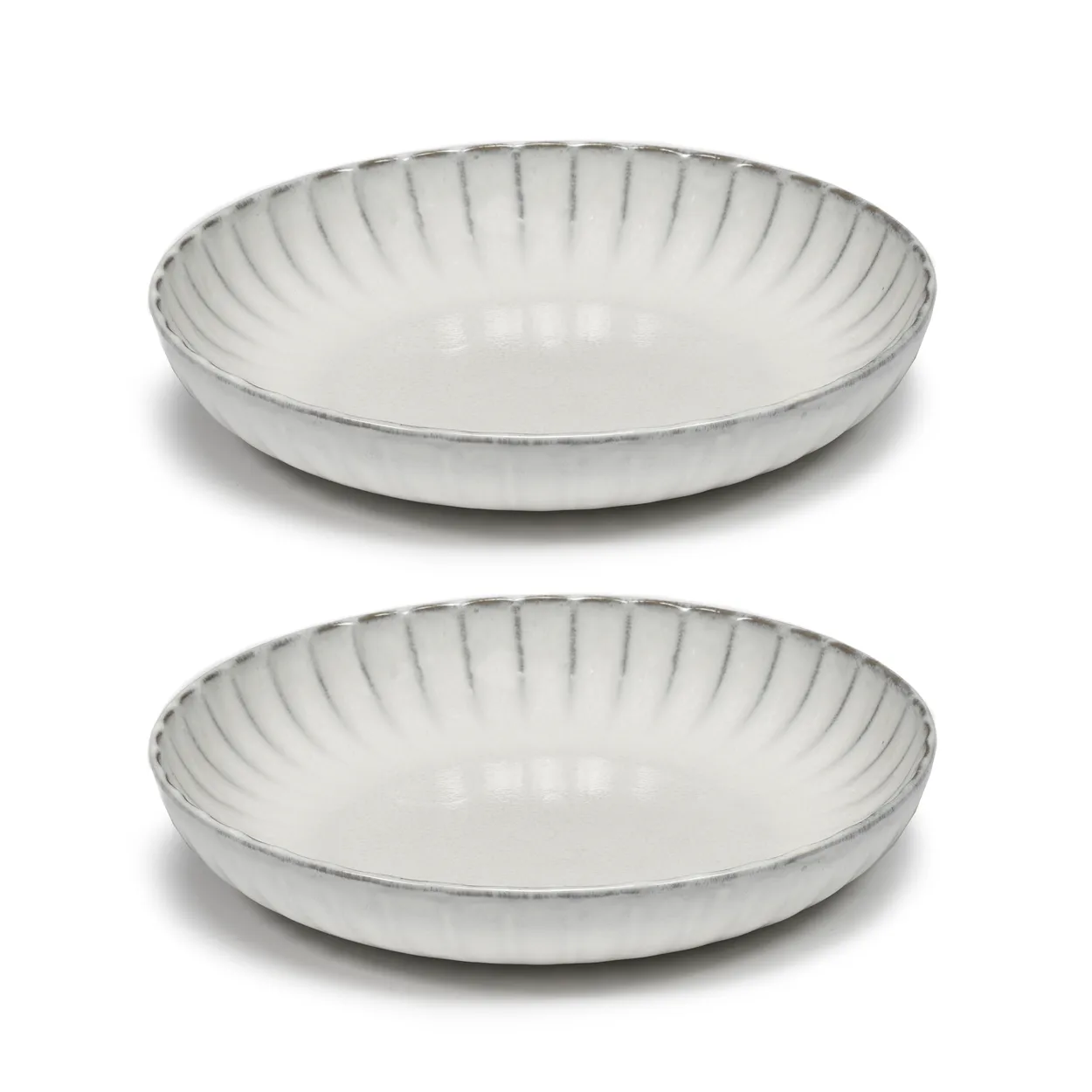 Serax Inku high tallerken M Ø21 cm 2-pakn. White