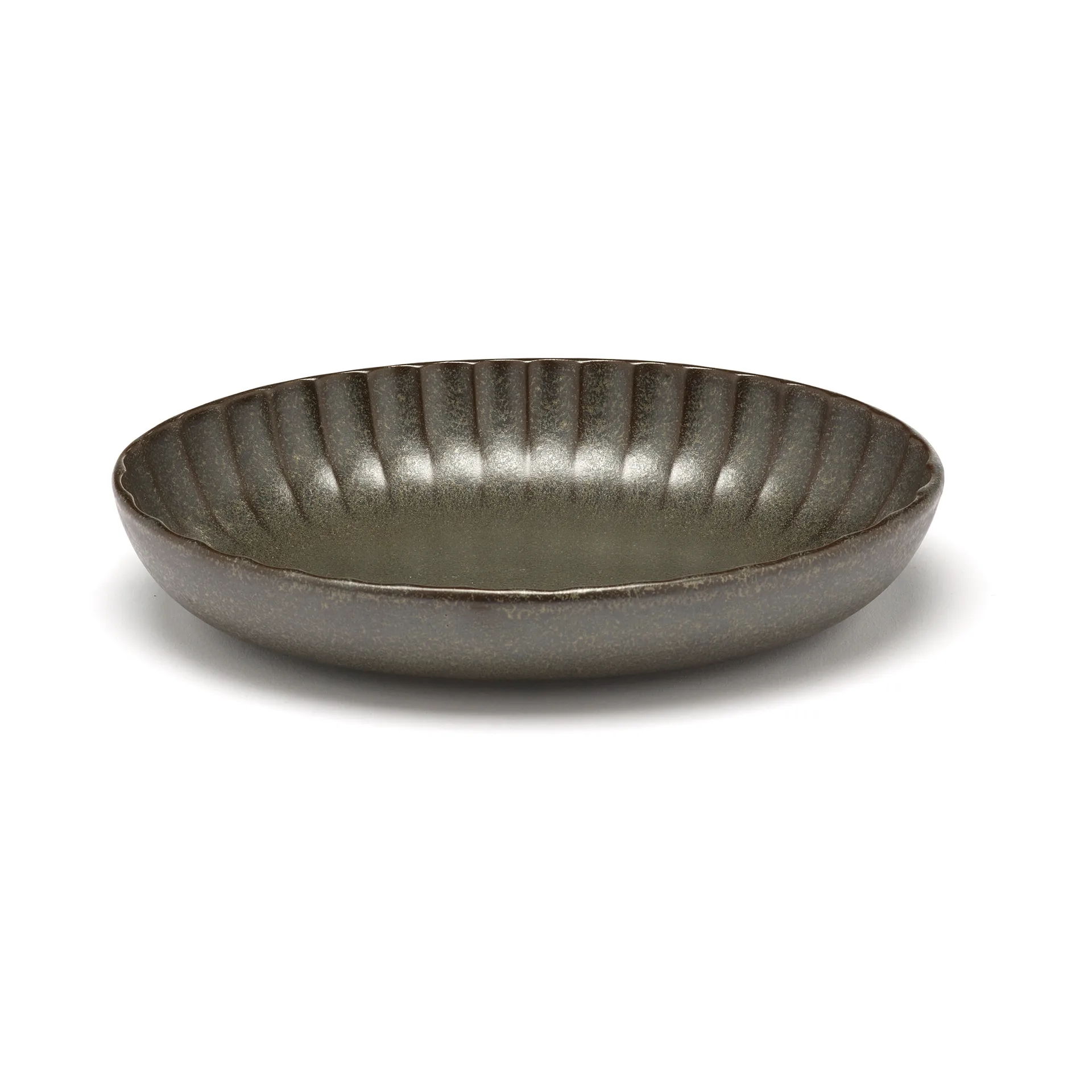 Inku oval serveringsskål S 13 x 19 cm, Green Serax