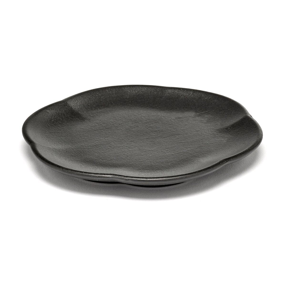 Serax - Plate Ribbed Inku M L13,9 X W13,9 X H1,3 cm - Black - Asjetter - Sergio Herman - Svart