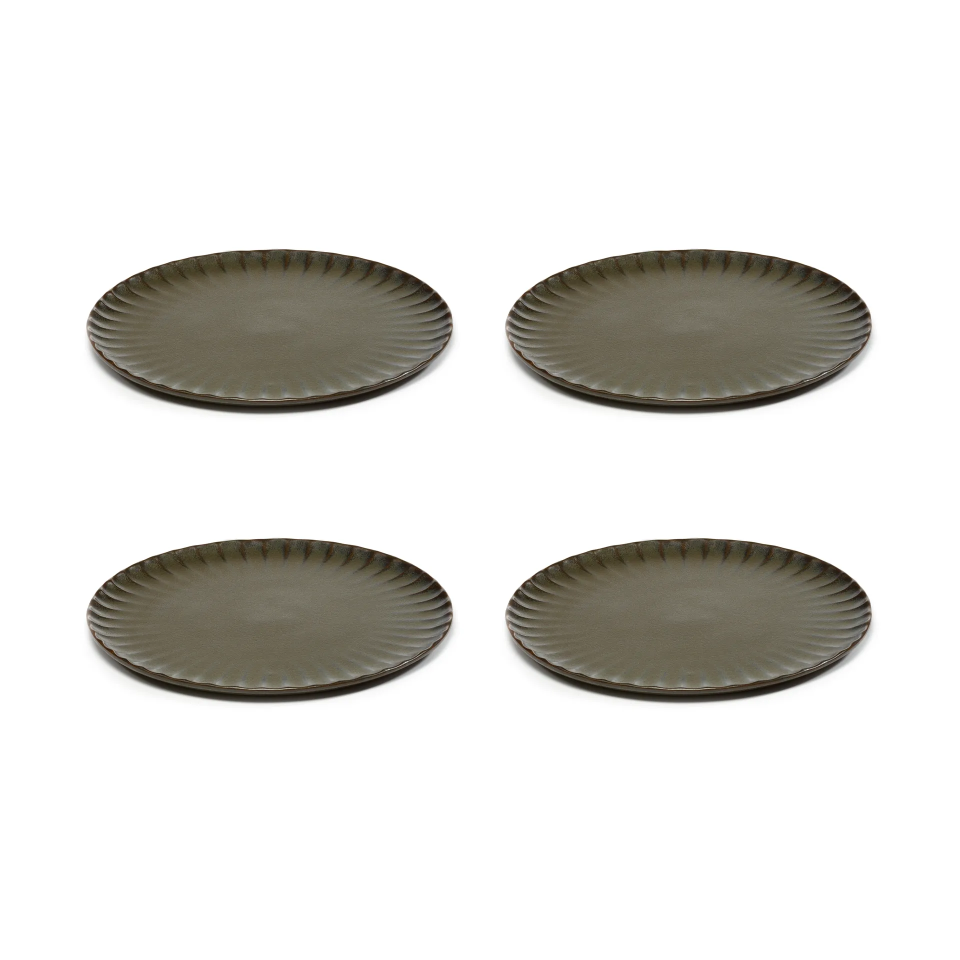 Inku tallerken L Ø24 cm 4-pakn., Green Serax
