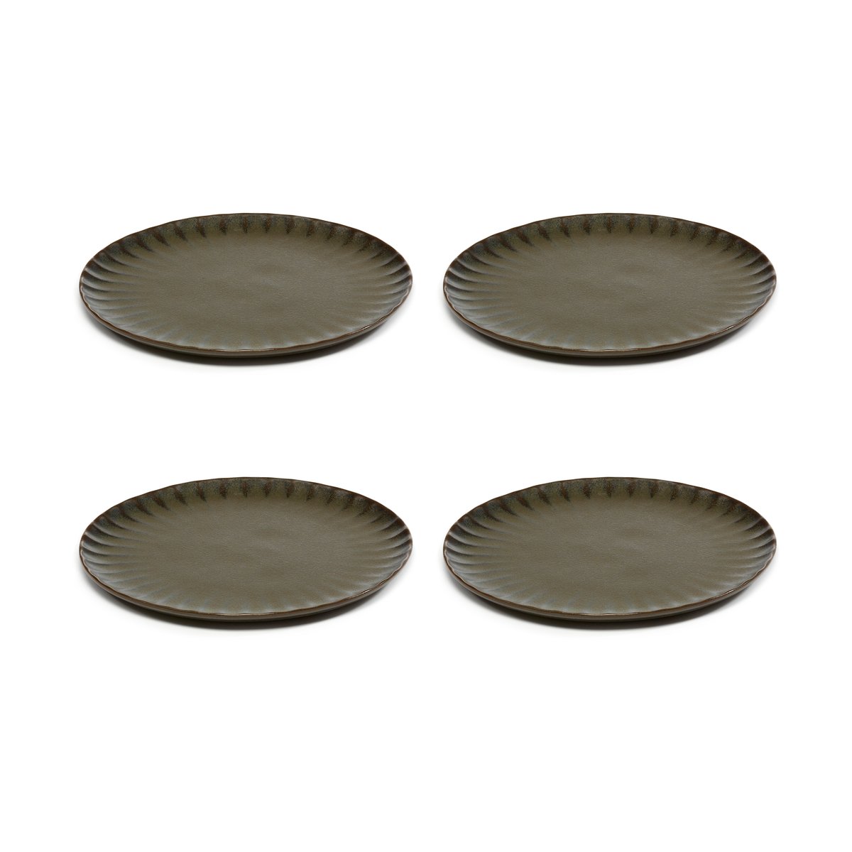 Serax Inku tallerken M Ø21 cm 4-pakn. Green