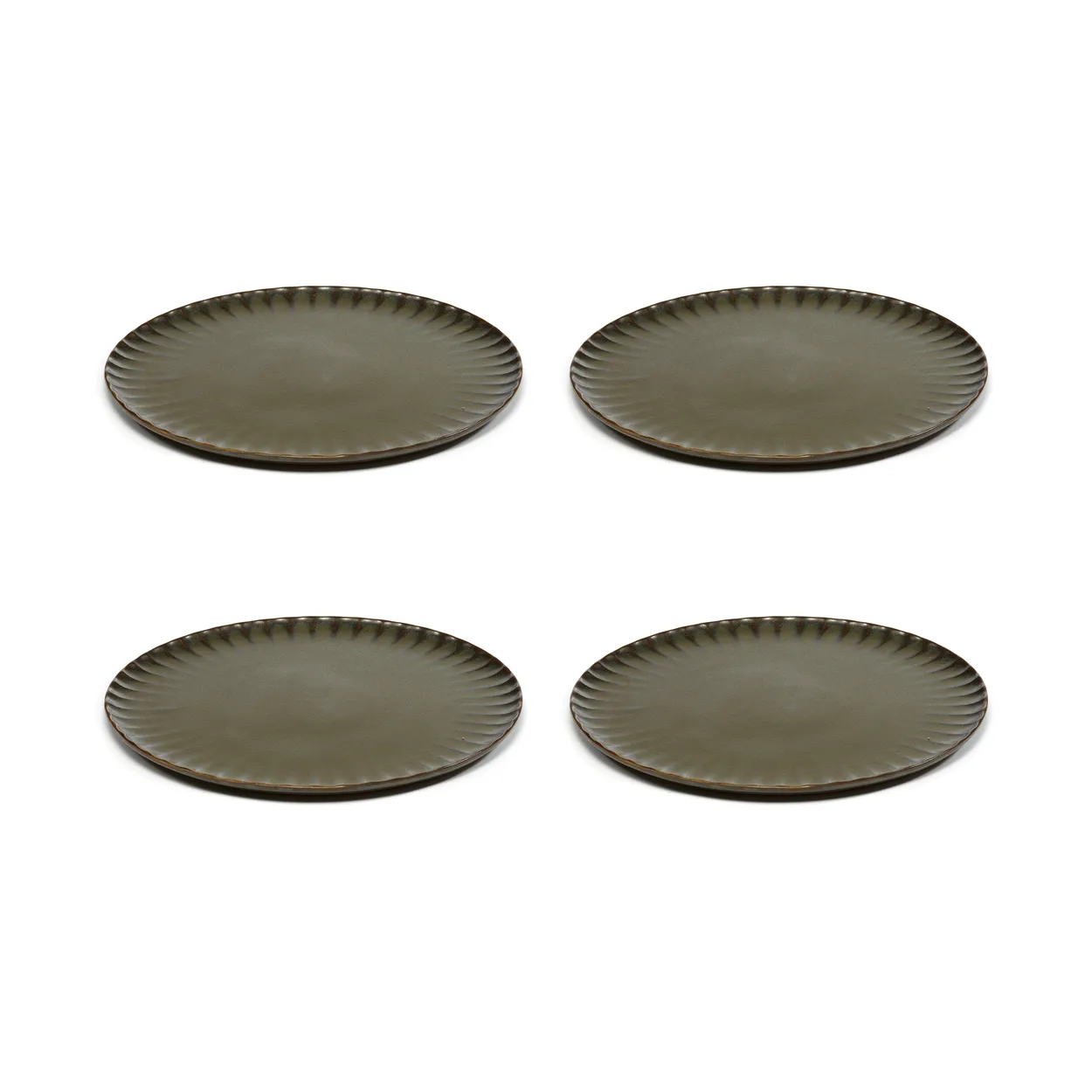 Serax Inku tallerken XL Ø27 cm 4-pakn. Green