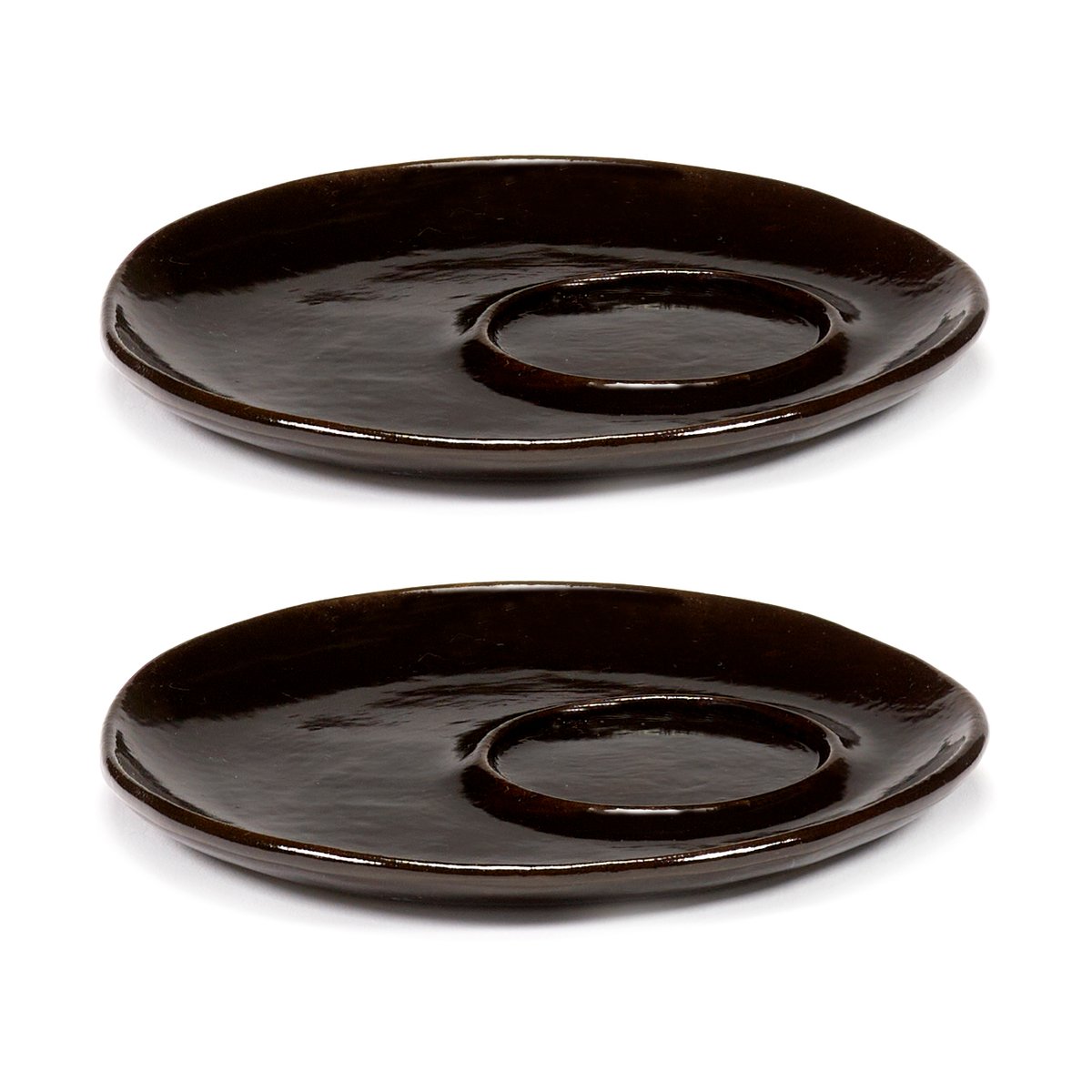 Serax La Mère fat til espressokopp Ø11 cm 2-pakn. Dark brown