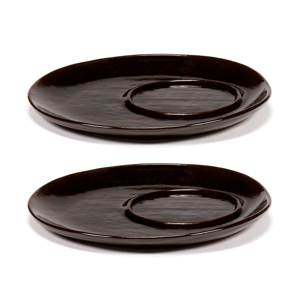 Serax La Mère skål til kaffekopp Ø14,5 cm 2-pakn. Dark brown