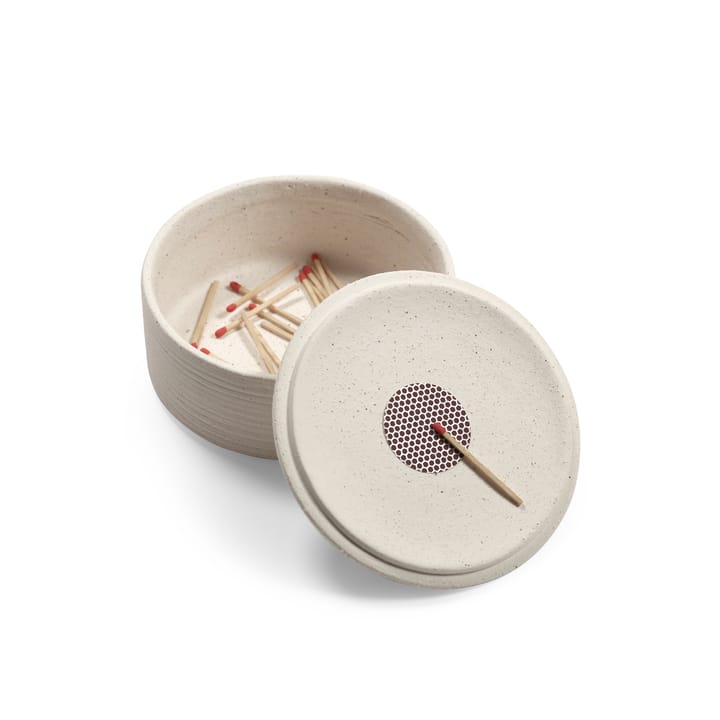 Mira lysestake/oppbevaringsboks, Beige Serax