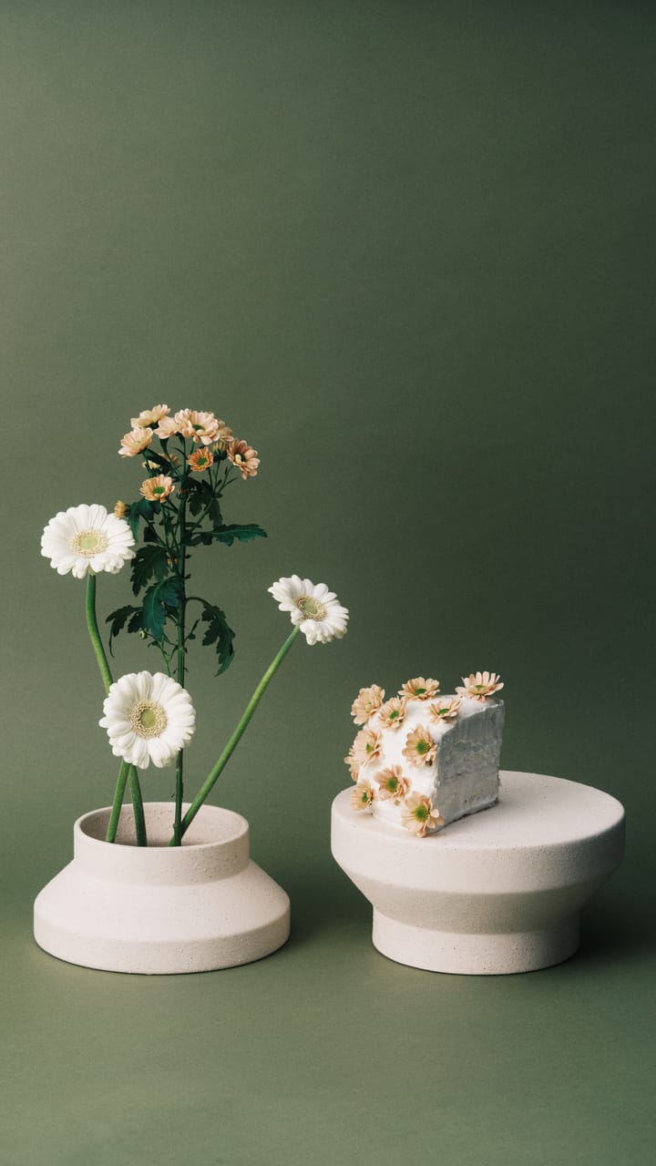 Mira vase/kakefat L, Beige Serax