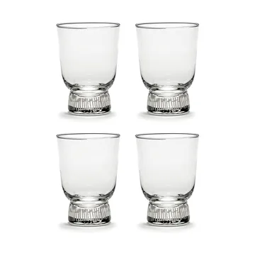 Ottolenghi Feast glass 33 cl 4-pakning - Stripes sandblasted - Serax