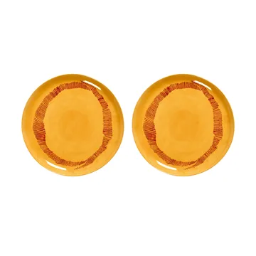 Ottolenghi Feast tallerken L Ø26,5 cm 2-pakning - Yellow stripes-red - Serax