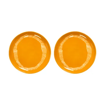 Ottolenghi Feast tallerken M Ø22,5 cm 2-pakning - Yellow stripes-white - Serax