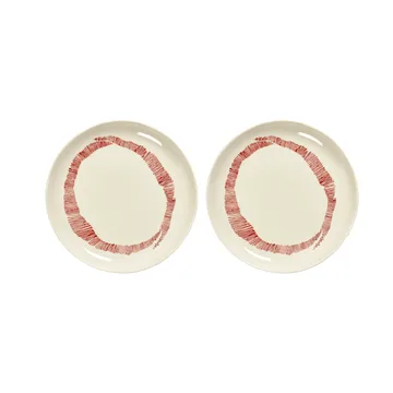 Ottolenghi Feast tallerken S Ø19 cm 2-pakning - White stripes-red - Serax