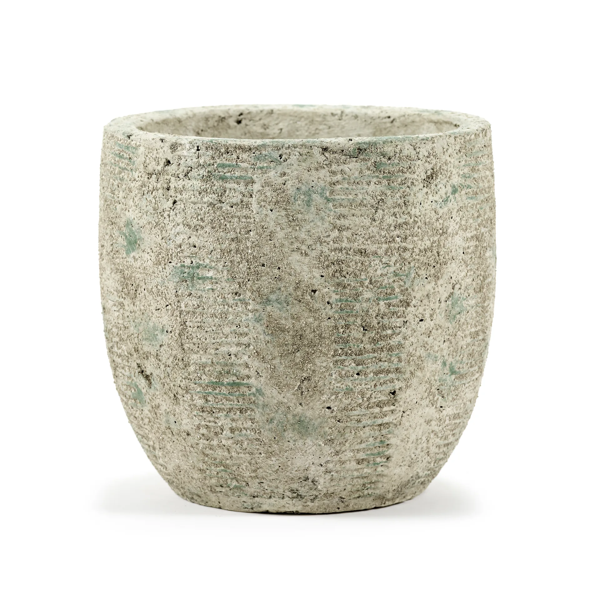 Rustic krukke striper M 20,5 cm, Grey Serax