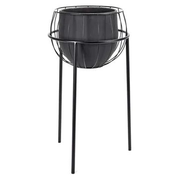 Serax krukke med blomsterpidestall - Black - Serax