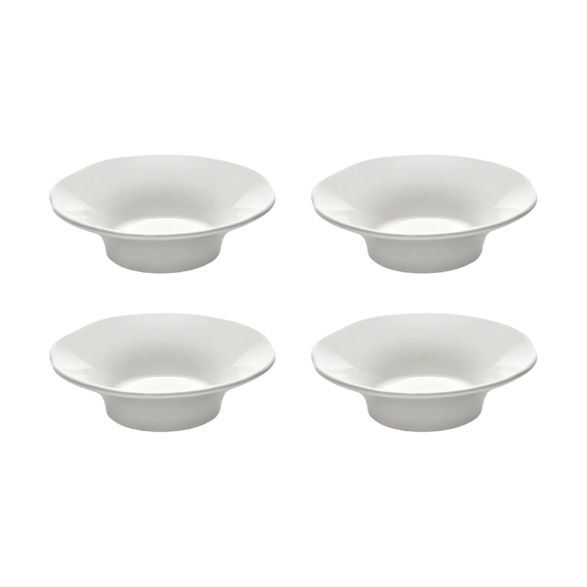 Silhouette dyp sidetallerken S Ø10,5 cm 4-pakn., White Serax